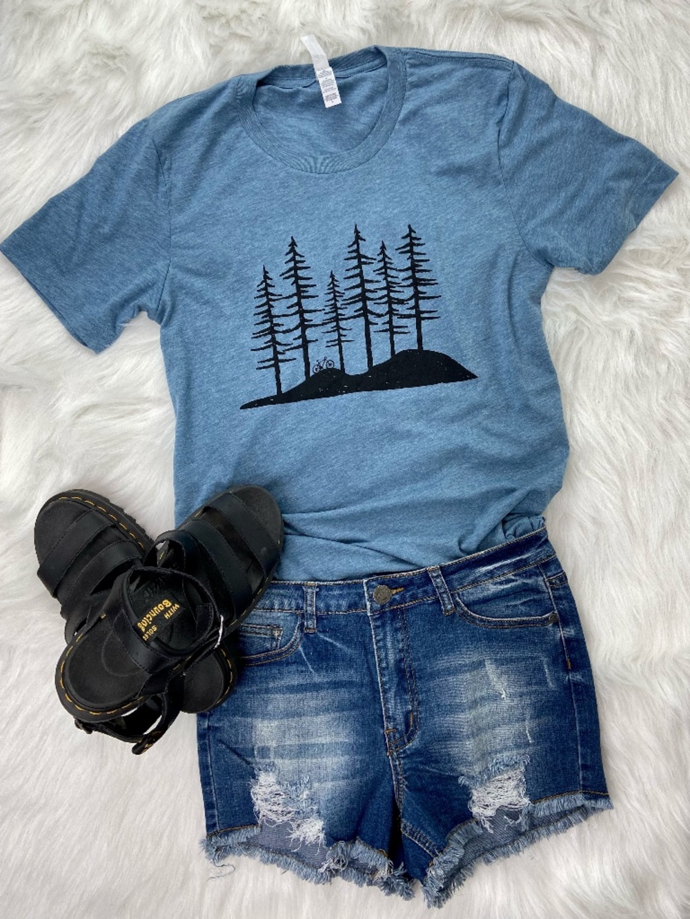 Ride the Pines – Rolling Hills Bicycle Graphic Tee